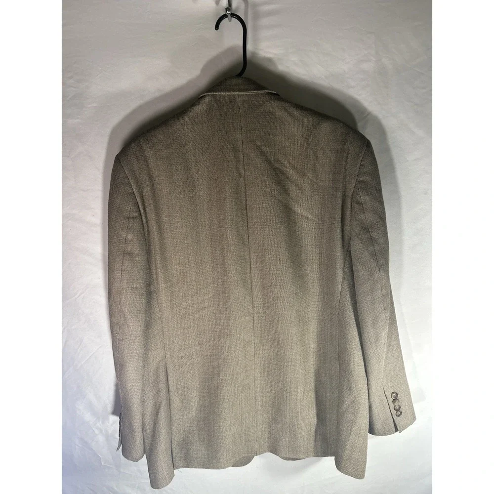 Ralph Ralph Lauren Men's Blazer 42R Silk Wool Tan Micro-Check 2-Button Dillard's